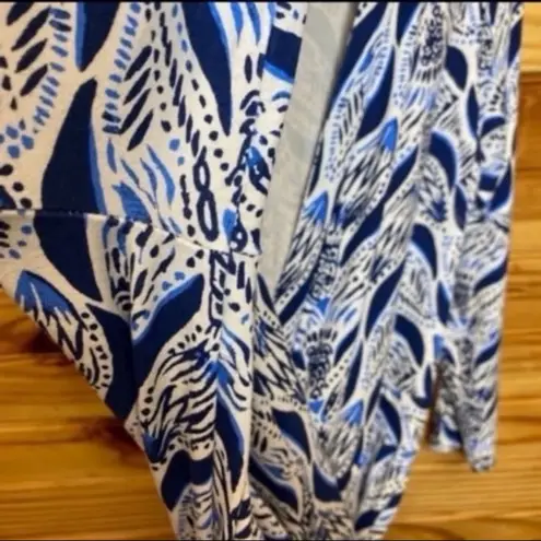 Lilly Pulitzer  SMALL A Mermaid's Tail KARLIE WRAP ROMPER Shorts Dress V-Neck - Image 2