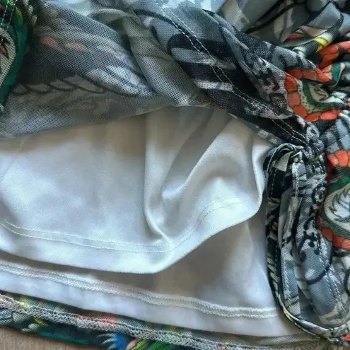 Ed Hardy NWT  Dragon Wings Mesh Mini Skirt Sz M