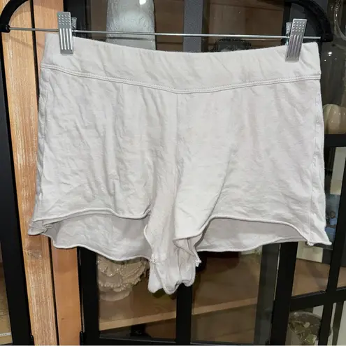 Lunya Pajamas Organic Pima Sleep Shorts beige greige mid rise lounge Tan