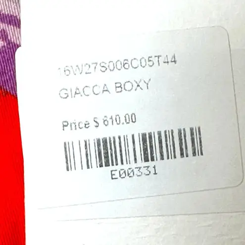 Socapri Fully Lined Blazer Jacket Top Red/Blue on Ivory size 44 Italian 8 us Blue