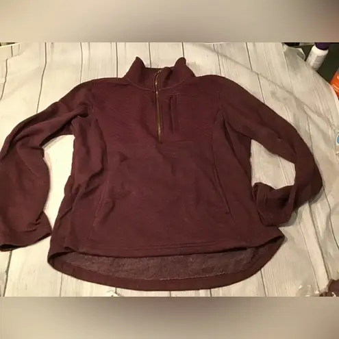 Avalanche womans 1/4 zip pullover burgundy size large