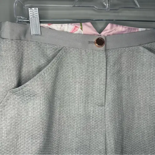 Ted Baker  London Pants Grey Daizit Stitch Detail Trousers Ted Size 3 US 8
