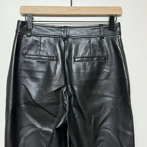 Babaton Aritzia Command Cropped Pant Super Soft Vegan Leather Stretch Black Sz 6