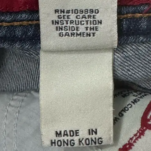 Seven7 Jeans Womens 29 Flare Low Rise Medium Wash Denim Stretch Whisker 30x32