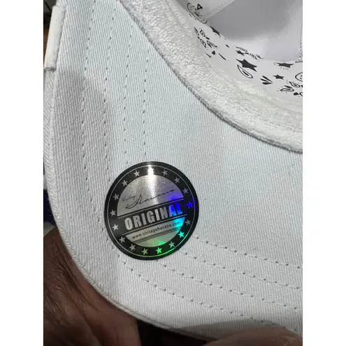 Vintage Havana Slam Trucker Hat White Silver Glitter Star Mesh Snapback NWT