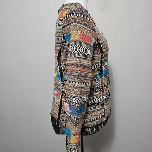 Berek Multicolpred Southwestern Jacquard Tapestry Blazer Size Medium