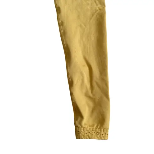 Gymshark  Marigold Yellow Crochet Trim Crop Leggings Tights Size Small
