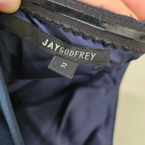 Jay Godfrey Osgood Gown Navy Blue One