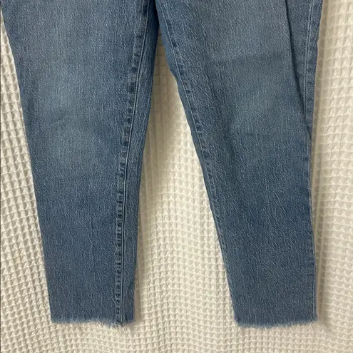 Madewell  The Perfect Vintage Jean Medium Wash Raw Hem Straight Jeans Size 28