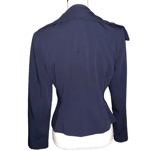 Bandolino Women’s Crop Jacket Silver Tone Zip Closure Pockets Size 6 Fitting