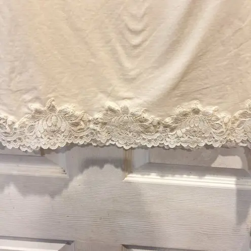 Coldwater Creek Lace Trim Tank Top Cream Women’s Size Large 12-14 Cottagecore