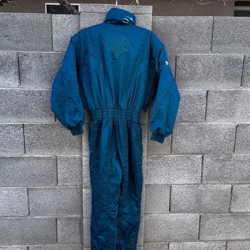 Vintage DESCENTE SKI SNOWSUIT Turquoise Women's Small Blue Size 6