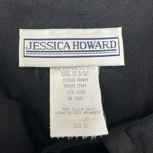 Jessica Howard Vintage Double Breasted Blazer Jacket Career Wear Black Women 12