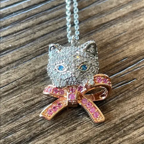 Kate Spade  Pawlina Pave’ Kitten Necklace and Earrings Set NWT