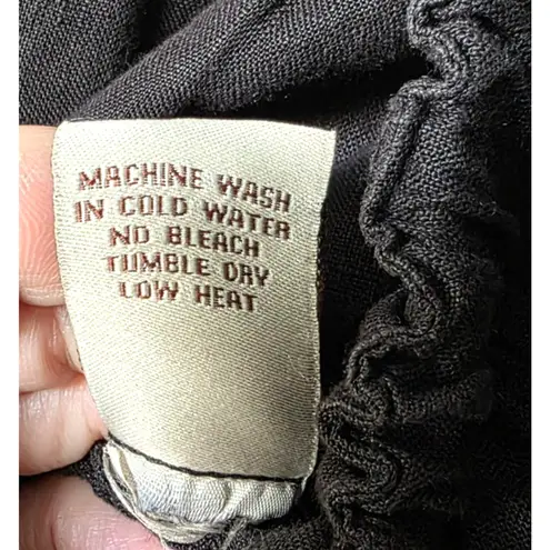 XCVI Cleon Flounce Wide Leg Jumpsuit Midnight Black Medium NEW