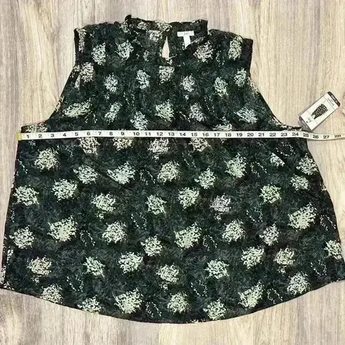 Joie NWT  Baltic Print Silky Sleeveless Keyhole Back Floral Top Smocked Size XXL