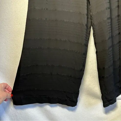 Julia Jordan Jumpsuit 6 Black Long Sleeves Elastic Neck Bow Polyester New