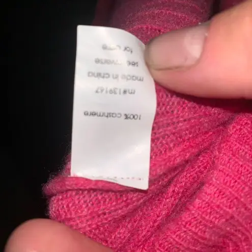 27 Miles Revolve barbiecore pink cashmere pullover cropped M sweater Size M