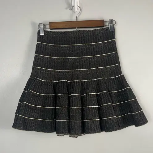 Pleasure doing business drop waist black tan skirt size small Y2K
