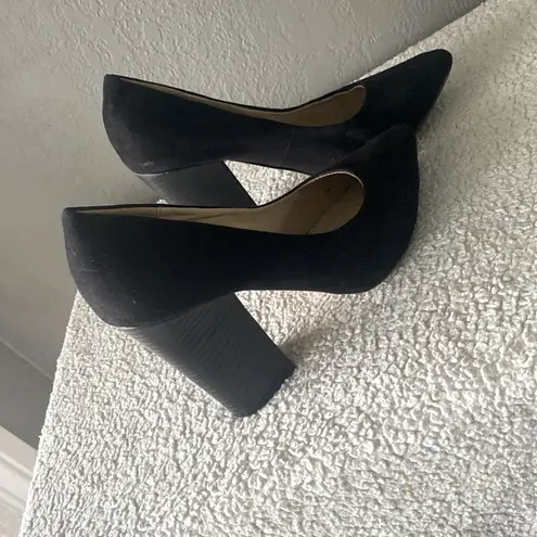 H&M Black suede block Heels thumbnail 3