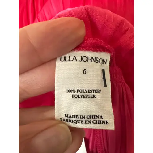 Ulla Johnson Pink Vesna Ruffle Tiered Mini Dress Size 6