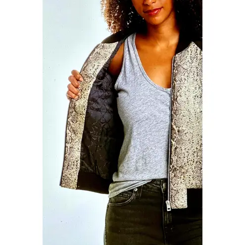 Zadig & Voltaire Billy Snake Deluxe Bomber Jacket XS fits a Small Black