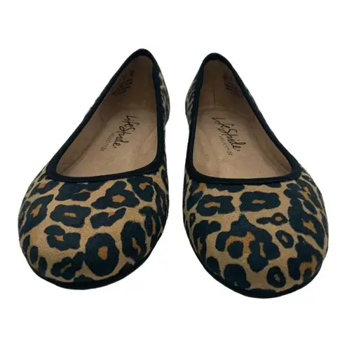 Life Stride Vivienne Ballet Flat Leopard Print US Women's 6 Medium
