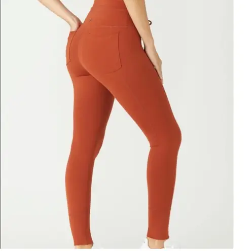 Glyder  Vagabond Street Legging Pant Womens Size XS Rust Orange Stretch‎ *FLAW