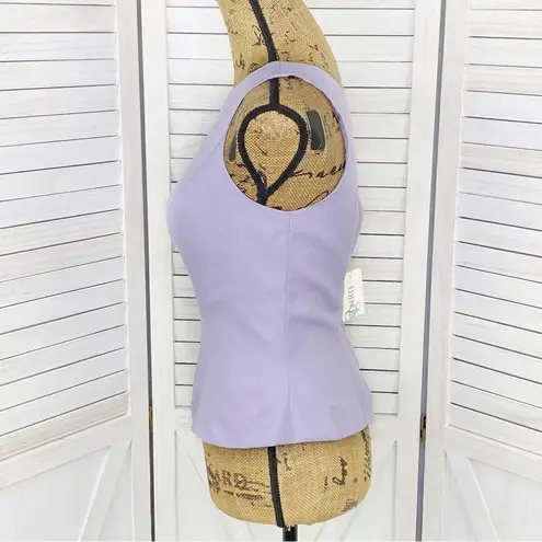 Eden Bridals Sleeveless Zipper Back Shell Tank Top Lilac Purple 14 Purple