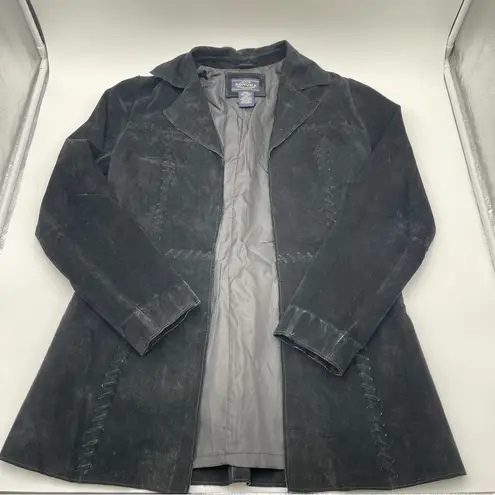 Sonoma VTG Western Whip Stitch Leather Genuine Suede Coat Womens Size S  Jeans Co