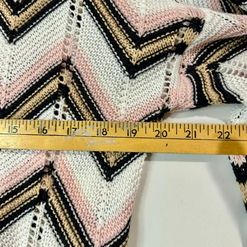 Audrey Parks x Francesca’s Women’s Crochet Knit Cropped Sweater Pink Small EUC White