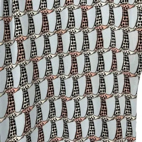 CKS Women's Giraffe Print Cap Sleeve Elastic Waist Mini Dress Blue Black Small