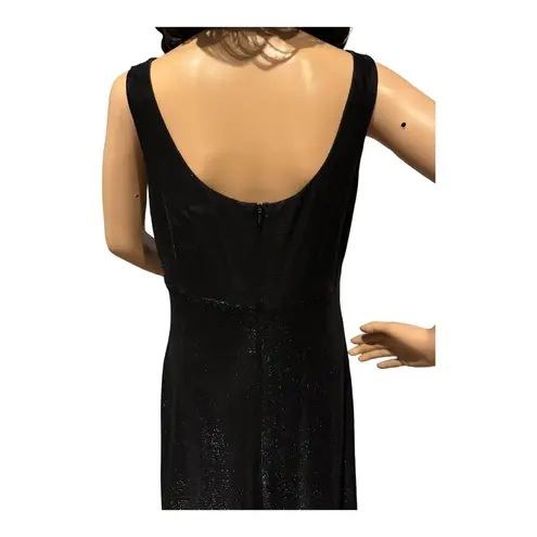 Onyx Nite  Iridescent Dark Black Blue Sleeveless Embellished Formal DRESS size 12