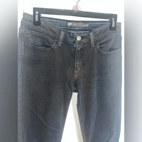 Levi's Stretchy Legging Jeans Metallic Gold Glitter Black Denim Grunge Sz 11/30