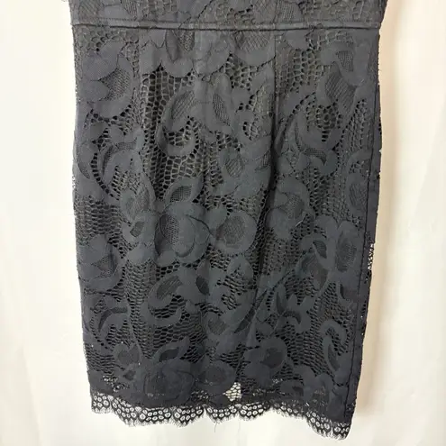 Sans Souci Size S Black High Neck Lace Overlay Sleeveless Dress Party Sexy Sweet