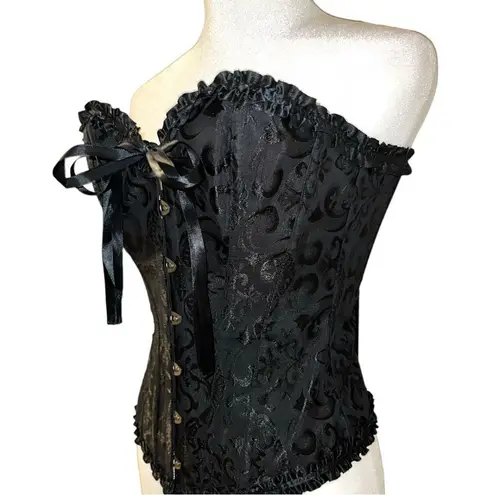 Black corset with lace up front and back. New Size undefined