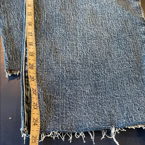 J.CREW SLIM WIDE LEG MEDIUM WASH NON DISTRESSED RAW HEM DENIM JEAN SIZE 31 P nwt Blue