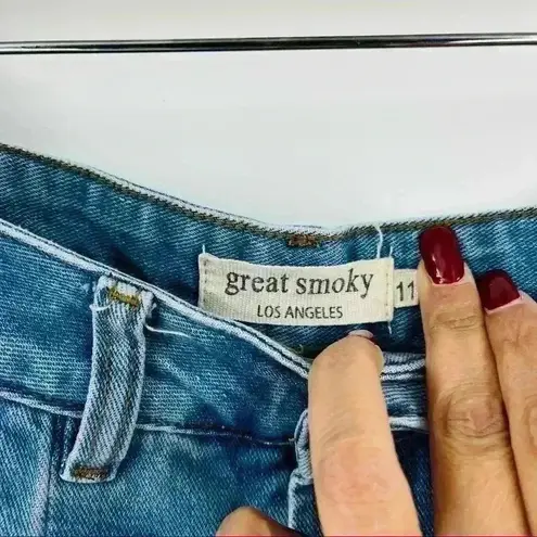 Great Smoky Los Angeles High Waist Wide Leg Jeans Size 11 Blue