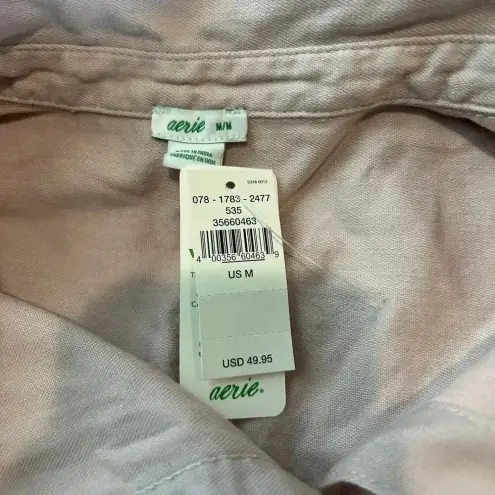 Aerie NWT  Anytime Fave Shirt Koko Brown Oversized Relaxed Classic Size M