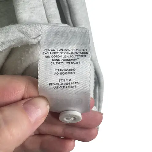 TNA Cozy Button Fleece Boyfriend Fit Button Down Shacket Jacket Gray Grey Small