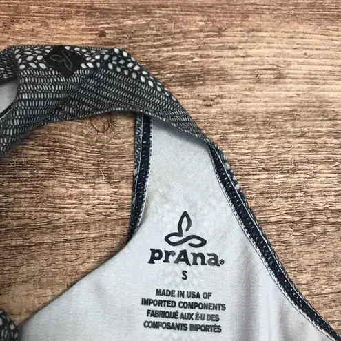 prAna  Black and White Weave Print Athletic Tank