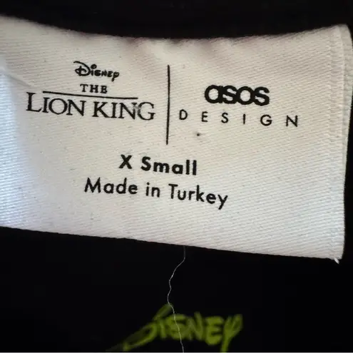 ASOS X Disney Oversized Crop Black Tee 100% Cotton The Lion King Size X