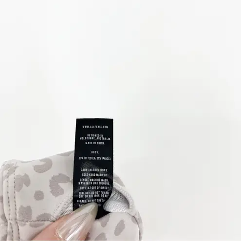 All Fenix Animal Print Bandeau Sports Bra M Grey Gray Size M