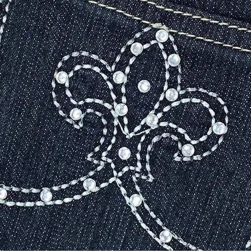 Blu Rein Rhinestone Embellished Low Rise Skinny Jeans Blue Juniors 5 Size undefined