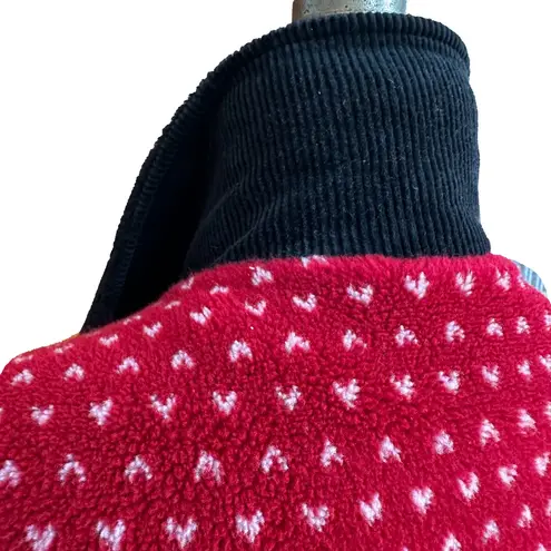 Vintage Denali Reversible Winter Village/Black Fleece Coat Made in the USA Black Size M