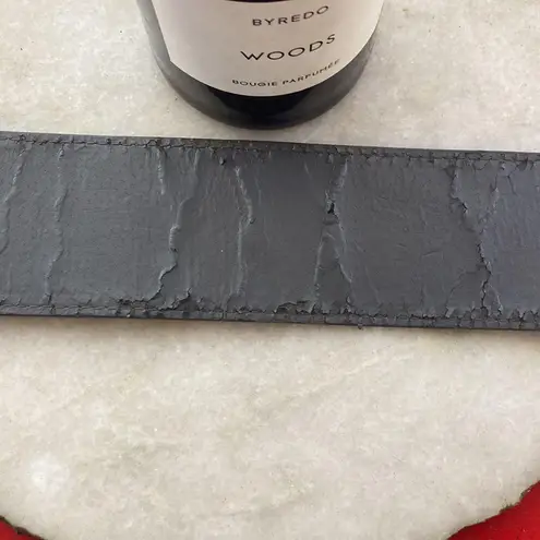 Unique Vintage Vintage Grey Patent faux Leather Belt Emily in Paris SATC And Just Like That