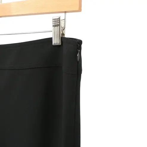 Donna Karan NWT  Signature Black Below Knee Midi Stretch Wool Pencil Skirt 10