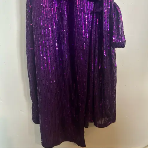 NWT JASAMBAC Women’s Purple Short Sequence Formal dress Sz XL