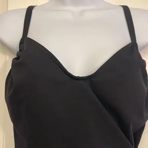 Maison Lejaby Drape Full Cup Ballerina Black Swimsuit Size 38/Large EUC #2478