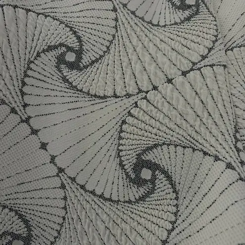 NWT Boutique Retro Silver Patterned Pants Sz S White